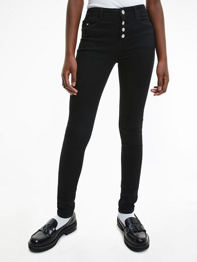 Calvin Klein Ruhák HU390150 | Calvin Klein High Rise Lány Farmernadrág Fekete